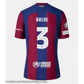 Barcelona Alejandro Balde #3 Hjemmebanetrøje Dame 2023-24 Kortærmet